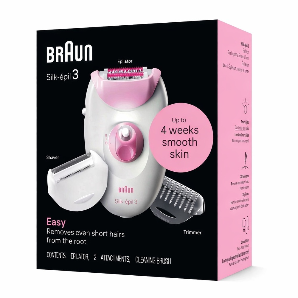 Braun Silk-épil 3 Pink & White Epilator